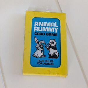 Vintage Animal Rummy Card Game - Hoyle - Made in USA